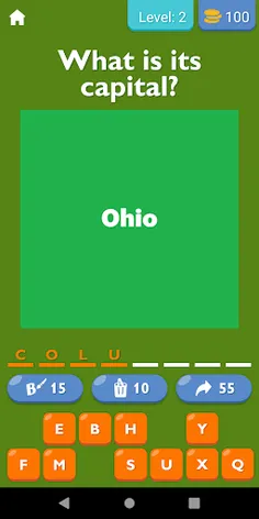 Guess US State Capitals Game - Screenshot 3