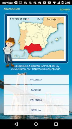 SPAIN - Capital Cities Game - Screenshot 4