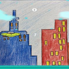 Crayon Flappy UFO - Screenshot 4