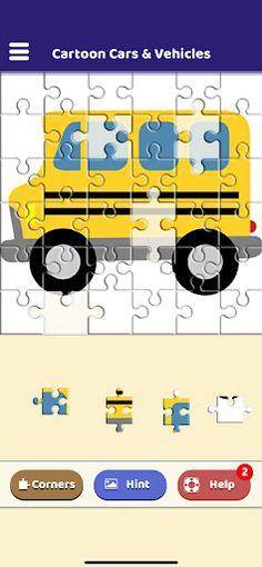 Cartoon Cars & Vehicles Puzzle - Screenshot 4