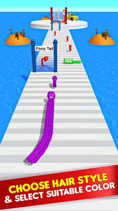 Perfect Long Hair Walk Race 3D - Screenshot 4