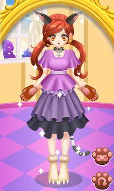 Cat girl fashion dressup - Screenshot 3