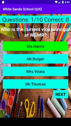 White Sands School Quiz - Screenshot 4
