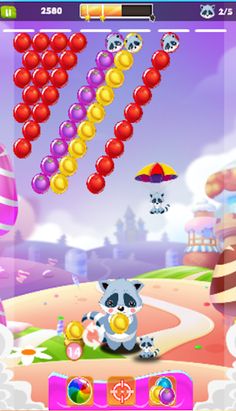 Bubble Shooter Raccoon - Pop - Screenshot 3
