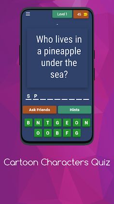 Cartoon Characters Quiz - Screenshot 1