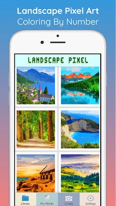 Landscape Pixel Art Coloring - Screenshot 1