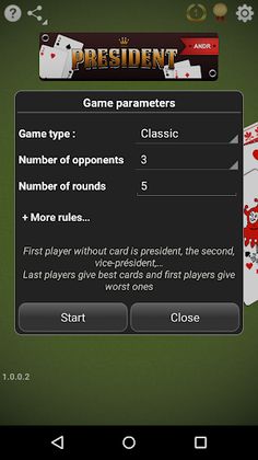 President Andr Card Game - Screenshot 1