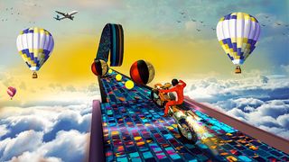 Super Hero Bike Race Mega Ramp - Screenshot 2