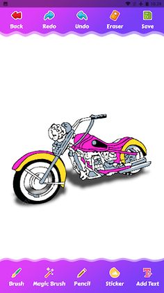 Harley Motorcycle Coloring - Screenshot 2