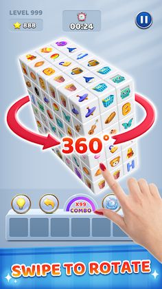 Triple 3D Cube - Match Puzzle - Screenshot 1