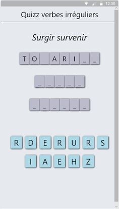 Quizz Verbes Irréguliers Angla - Screenshot 1