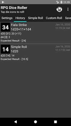 RPG Dice Roller - Screenshot 3