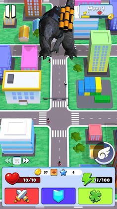 Idle Kaiju 3D: City Defense - Screenshot 2
