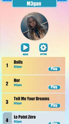 M3gan Music Tiles Game - Screenshot 1