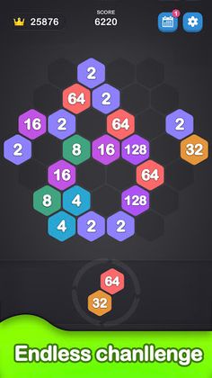 2048 Hexagon-Number Merge Game - Screenshot 4