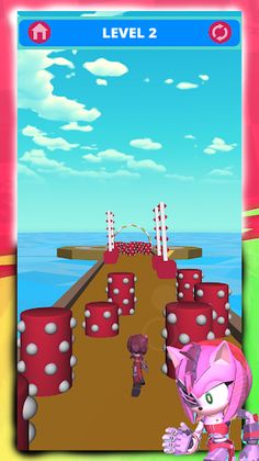 Amy Blue Hedgehog Runner - Screenshot 2