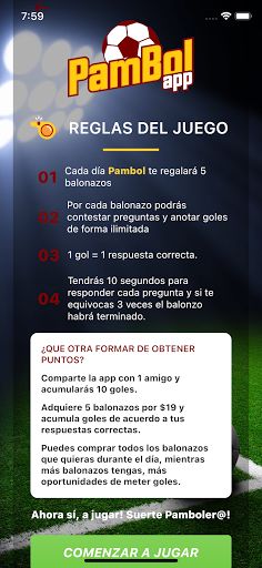 PamBol App - Screenshot 3