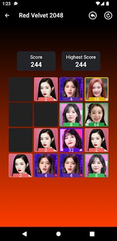 Red Velvet 2048 Game - Screenshot 3