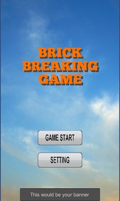 Brick breaking game - Screenshot 1
