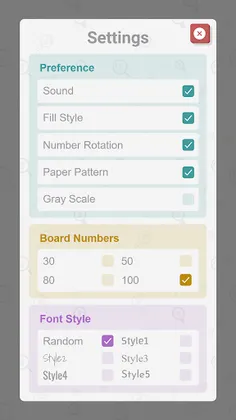 Find numbers - Schulte table - Screenshot 4