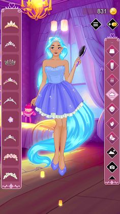 Golden princess dress up game - Screenshot 2
