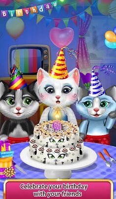 Kitty Birthday Party Games - Screenshot 1
