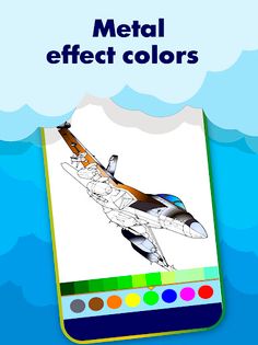 Airplane Military Coloring Boo - Screenshot 1