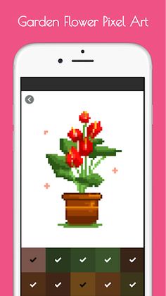 Garden Flower Pixel Coloring - Screenshot 2