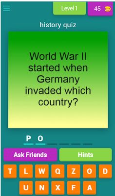 HISTORY QUIZ - Screenshot 1