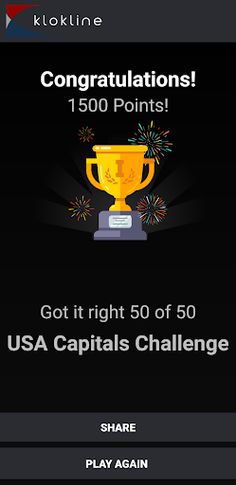 50 USA Capitals Challenge - Screenshot 4