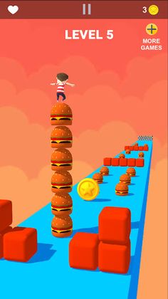 Cube Stacker Surfer Race Games - Screenshot 4