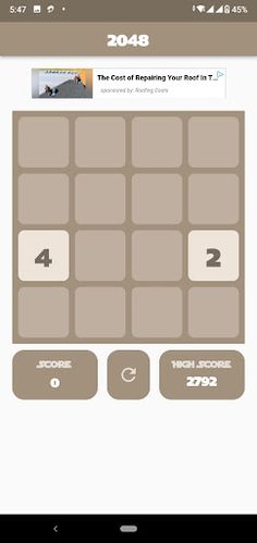2048 Popular Math Puzzle Game - Screenshot 3