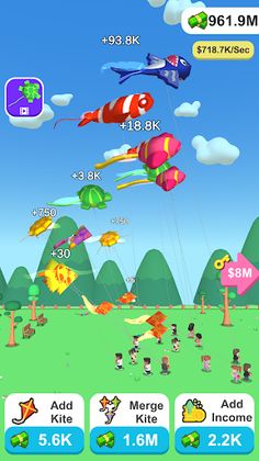 Idle Kite Merge - Screenshot 2