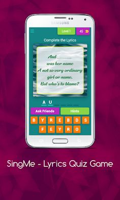 SingMe Guess the Lyrics Quiz - Screenshot 1