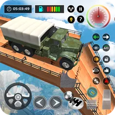 Mega Ramp Army Truck Driving - Screenshot 1