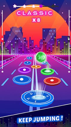 Neon Tiles Hop: EDM Ball - Screenshot 4