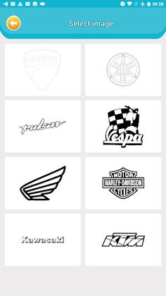 Motorcycle Logo Coloring - Screenshot 1