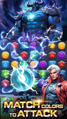 Superhero & Puzzles Match3 RPG - Screenshot 1