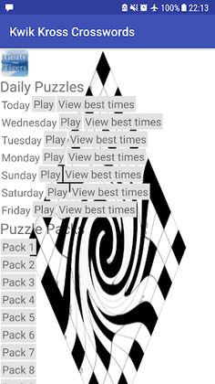 Kwik Kross Crosswords - Screenshot 1