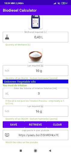 Biodiesel Caculator - Screenshot 4