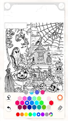 Spooky Halloween Coloring Book - Screenshot 1