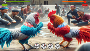 Farm Rooster Fighting Chicks - Screenshot 1