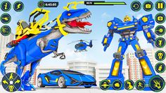Dino Transform Robot Car Game - Screenshot 3