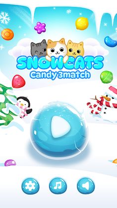 SNOWCATS : candy 3match - Screenshot 1