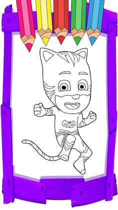 Super Pj heroes coloring mask - Screenshot 3