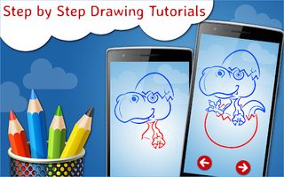 How to Draw Dinosaurs Lesson - Screenshot 1