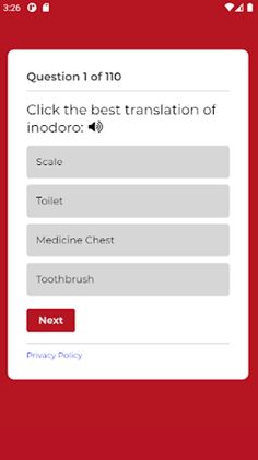 Spanish Vocabulary Quiz - Screenshot 3