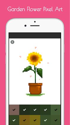Garden Flower Pixel Coloring - Screenshot 1