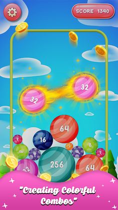 Rainbow Balls Merge Game - Screenshot 1