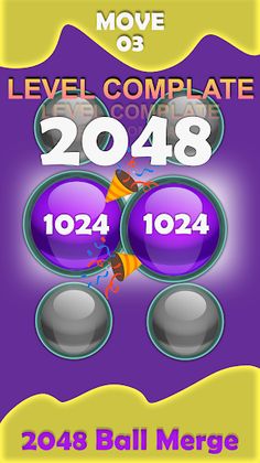 Ball Game : 2048 number puzzle - Screenshot 2